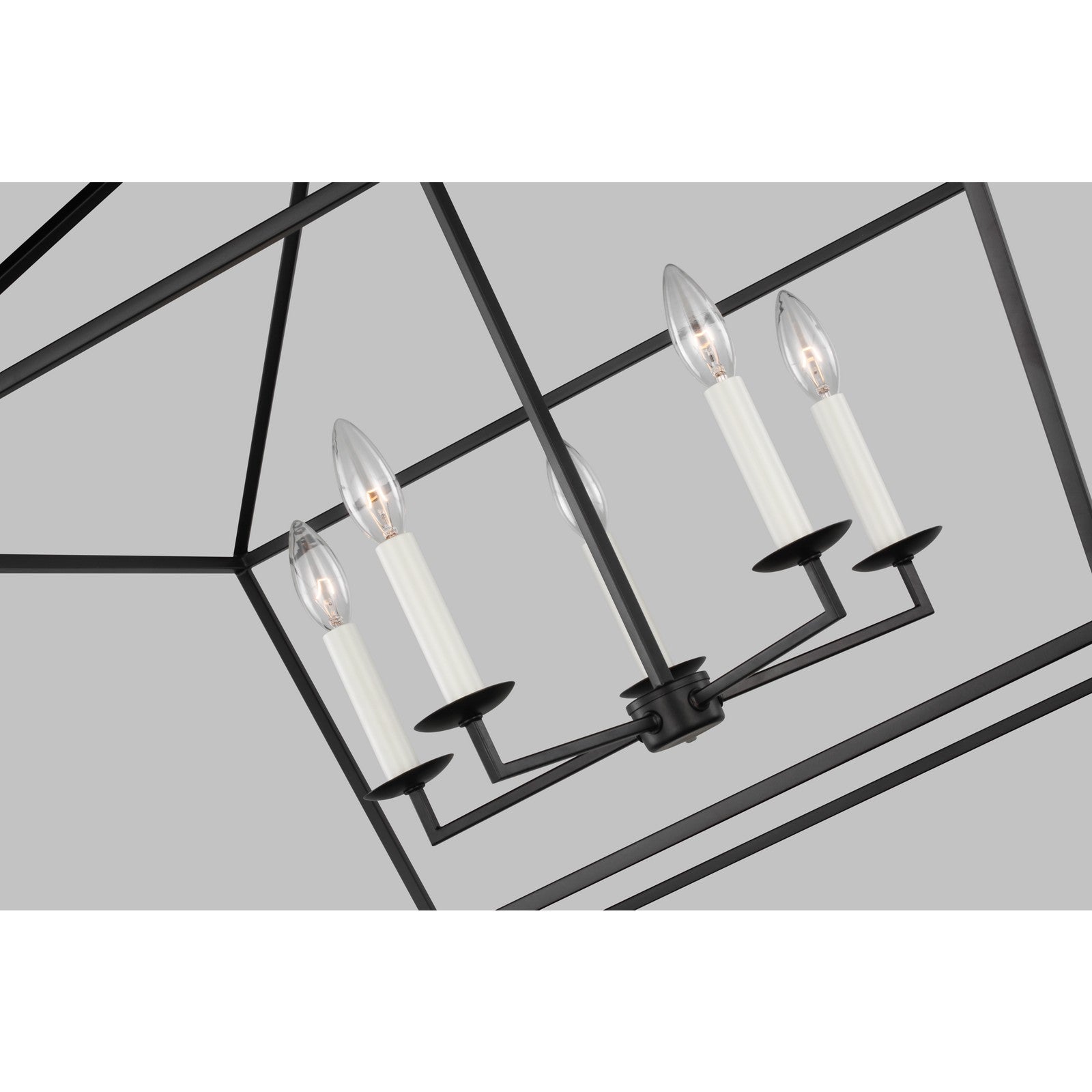 Dianna Five Light Wide Lantern Midnight Black - Visual Comfort Ceiling Lights