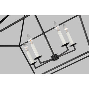 Dianna Five Light Wide Lantern Midnight Black - Visual Comfort Ceiling Lights