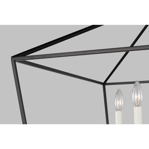 Dianna Five Light Wide Lantern Midnight Black - Visual Comfort Ceiling Lights