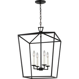 Dianna Four Light Medium Lantern Midnight Black - Visual Comfort Ceiling Lights