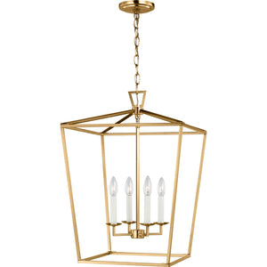 Dianna Four Light Medium Lantern Midnight Black - Visual Comfort Ceiling Lights