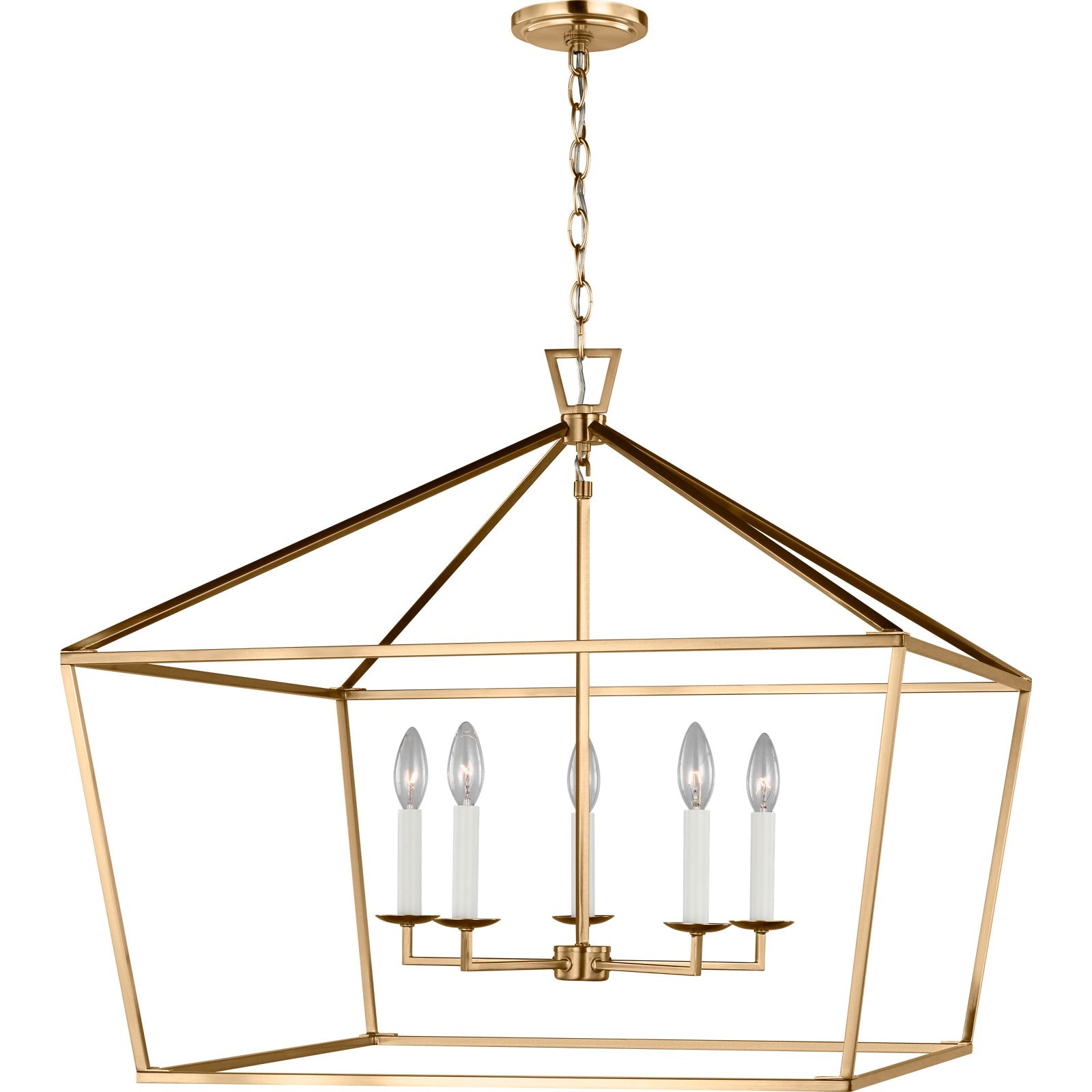 Dianna Five Light Wide Lantern Midnight Black - Visual Comfort Ceiling Lights