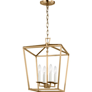 Dianna Four Light Small Lantern Midnight Black - Visual Comfort Ceiling Lights