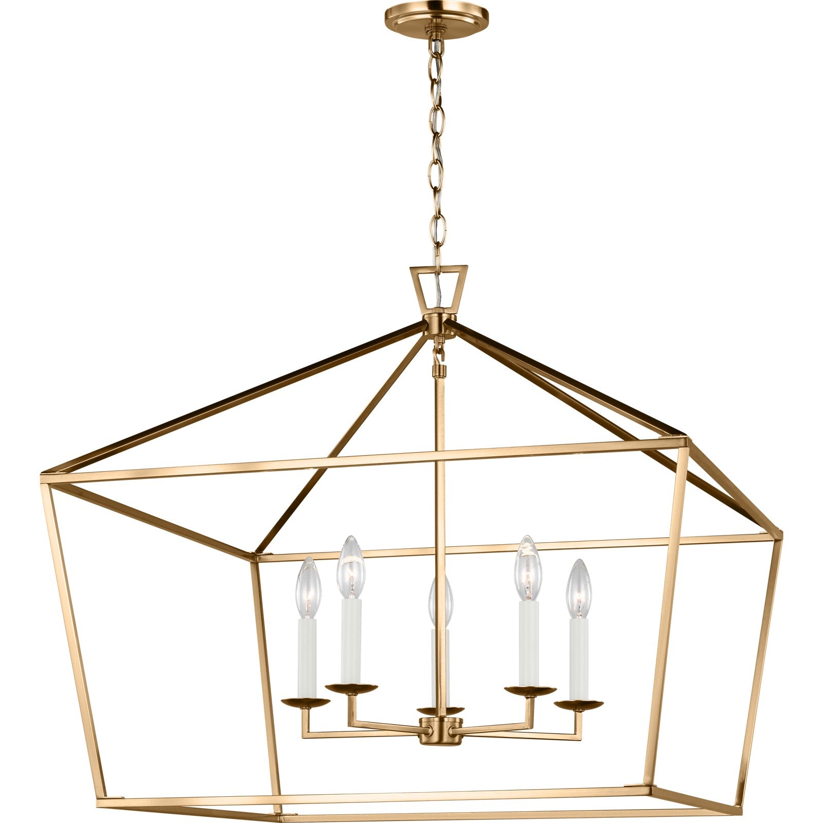 Dianna Five Light Wide Lantern Midnight Black - Visual Comfort Ceiling Lights