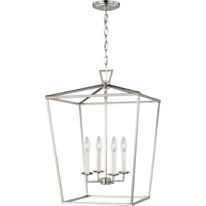 Dianna Four Light Medium Lantern Midnight Black - Visual Comfort Ceiling Lights