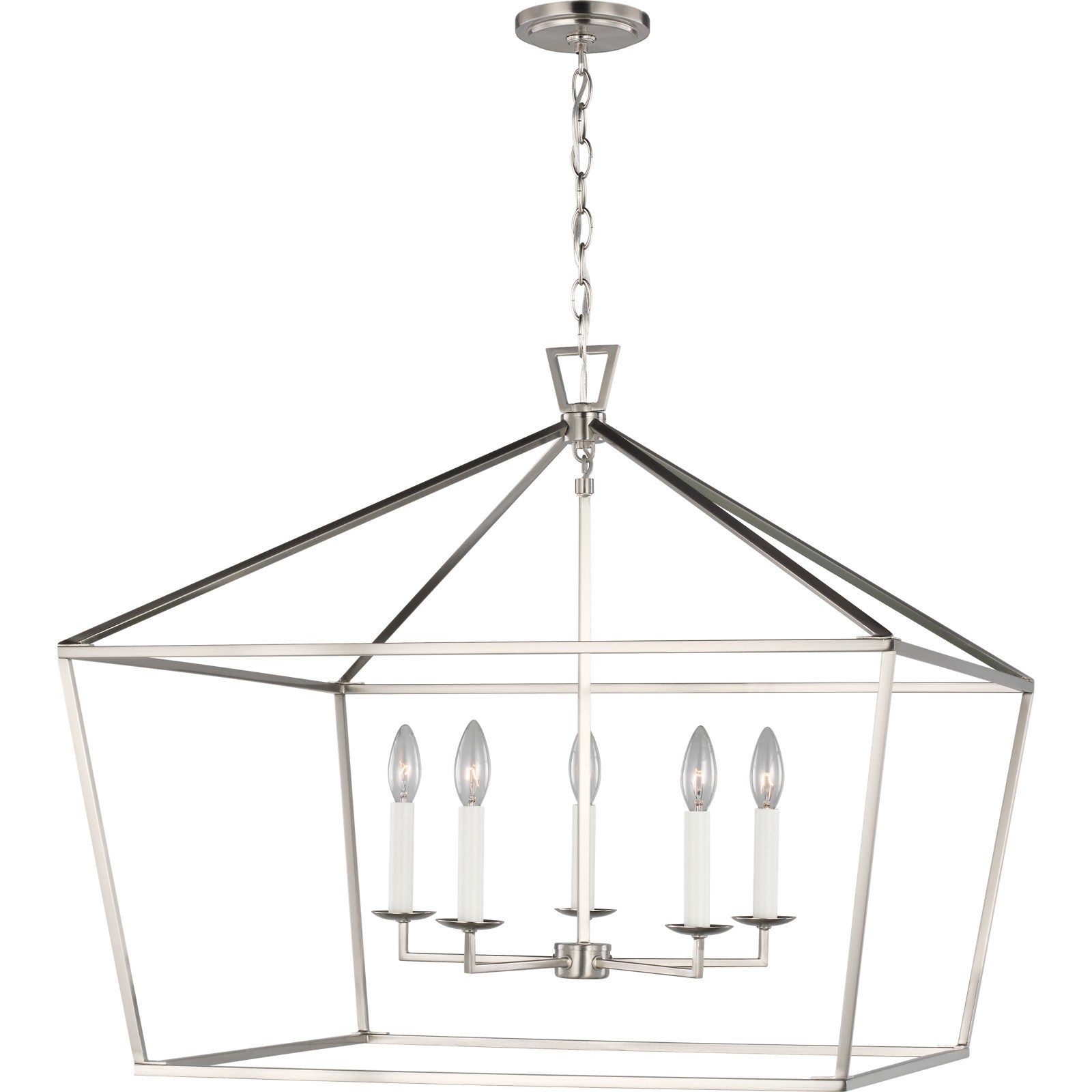 Dianna Five Light Wide Lantern Midnight Black - Visual Comfort Ceiling Lights