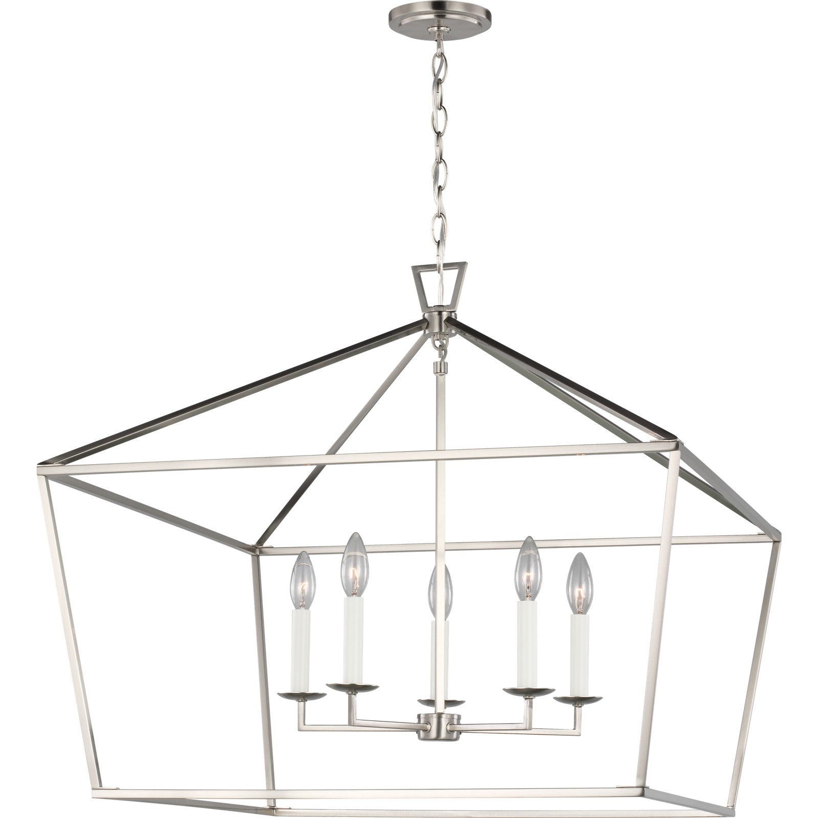 Dianna Five Light Wide Lantern Midnight Black - Visual Comfort Ceiling Lights