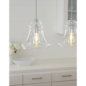 Doyle One Light Mini-Pendant in Satin Nickel - Visual Comfort Ceiling Lights