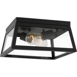Founders Flush Mount in Black - Visual Comfort Outdoor Lighting