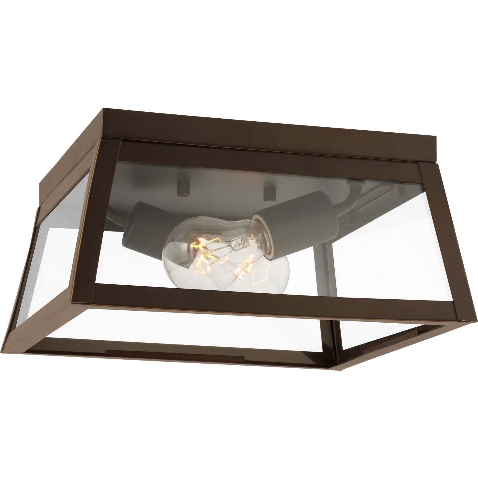 Founders Flush Mount in Black - Visual Comfort Outdoor Lighting