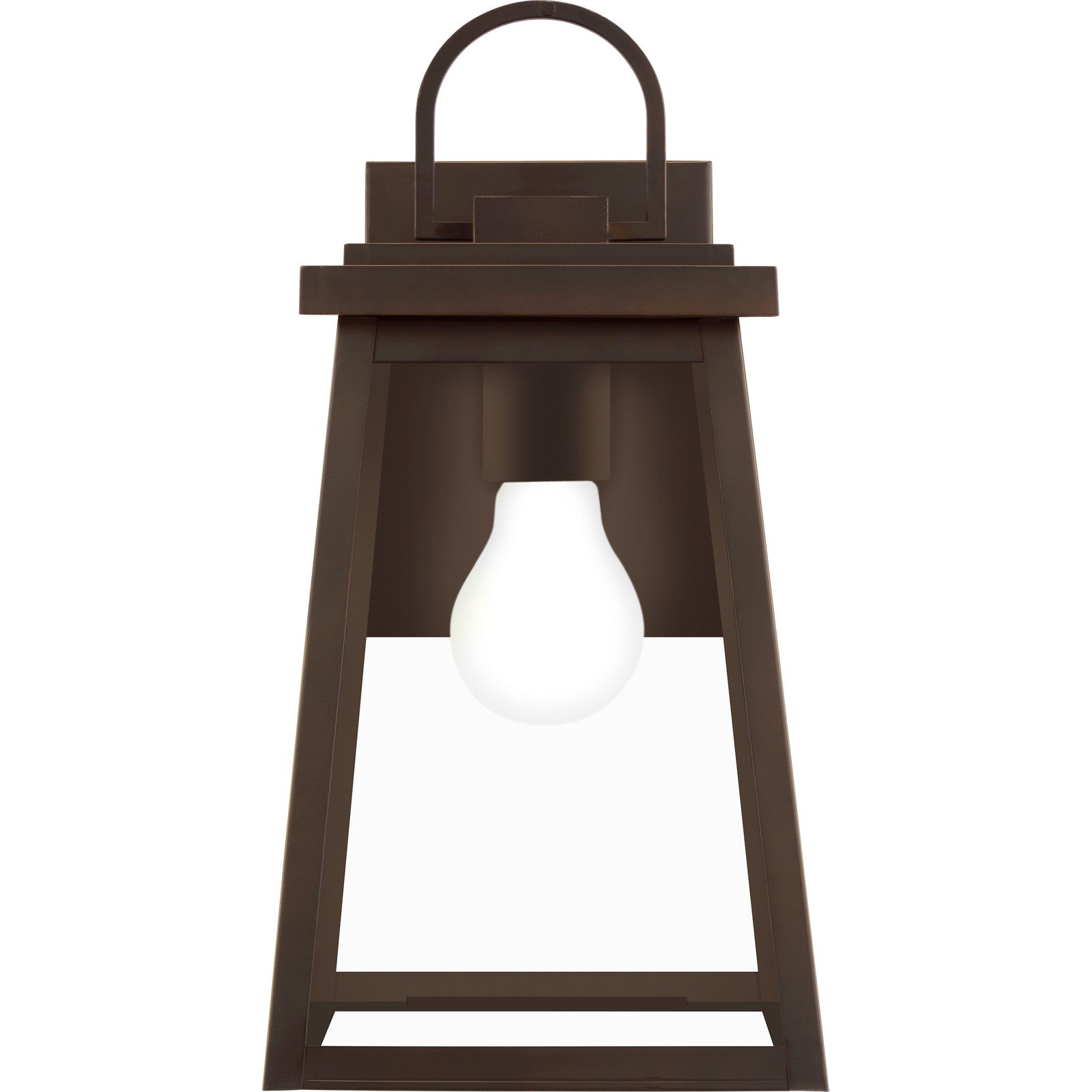 Founders Medium Wall Lantern in Black - Visual Comfort Outdoor Lighting