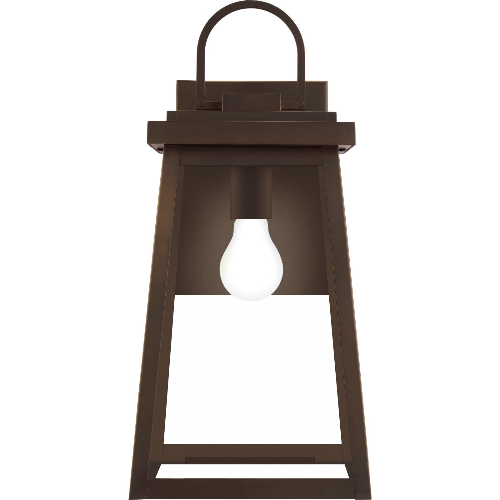 Founders Large Wall Lantern in Black - Visual Comfort Outdoor Lighting