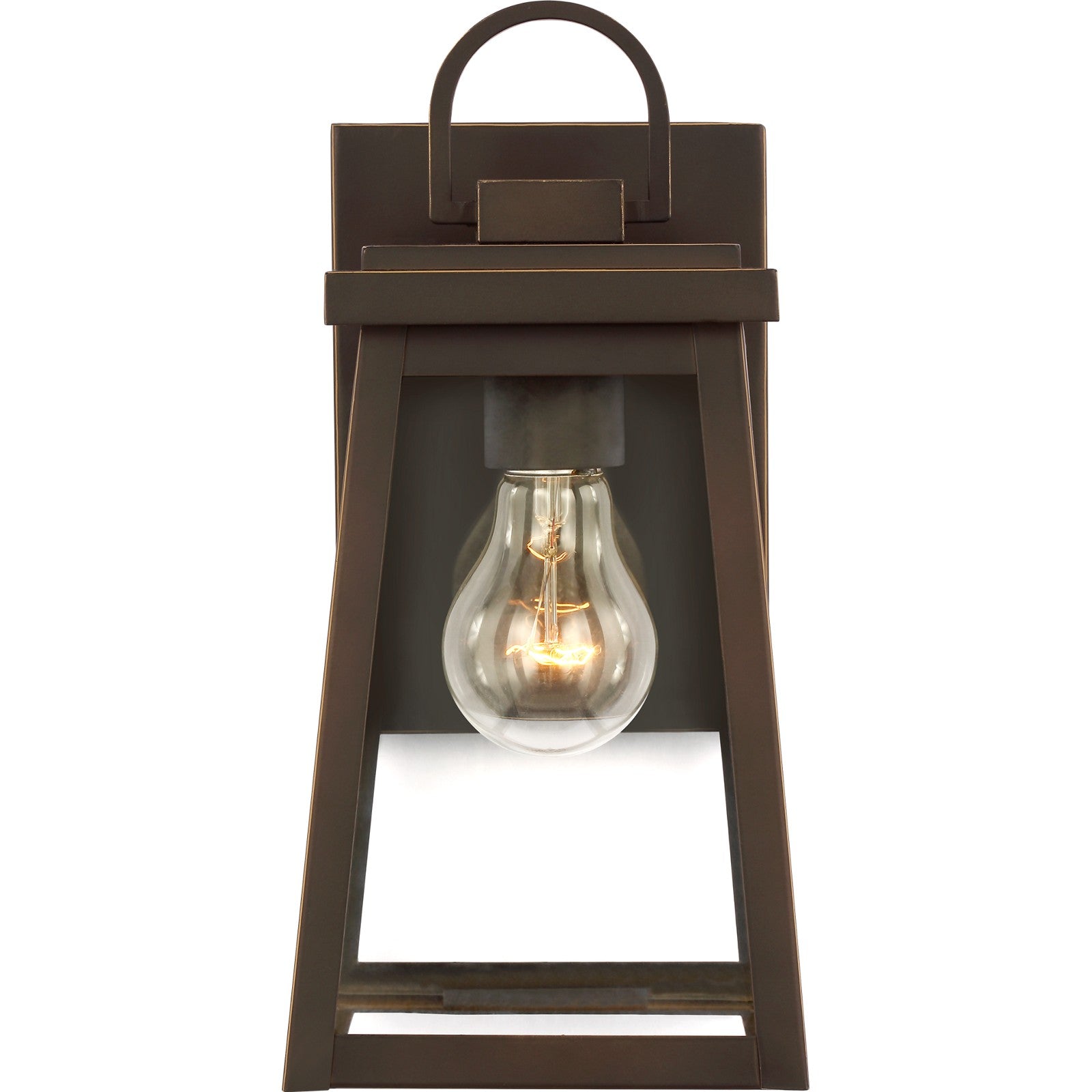 Founders Small Wall Lantern in Black - Visual Comfort Outdoor Lighting