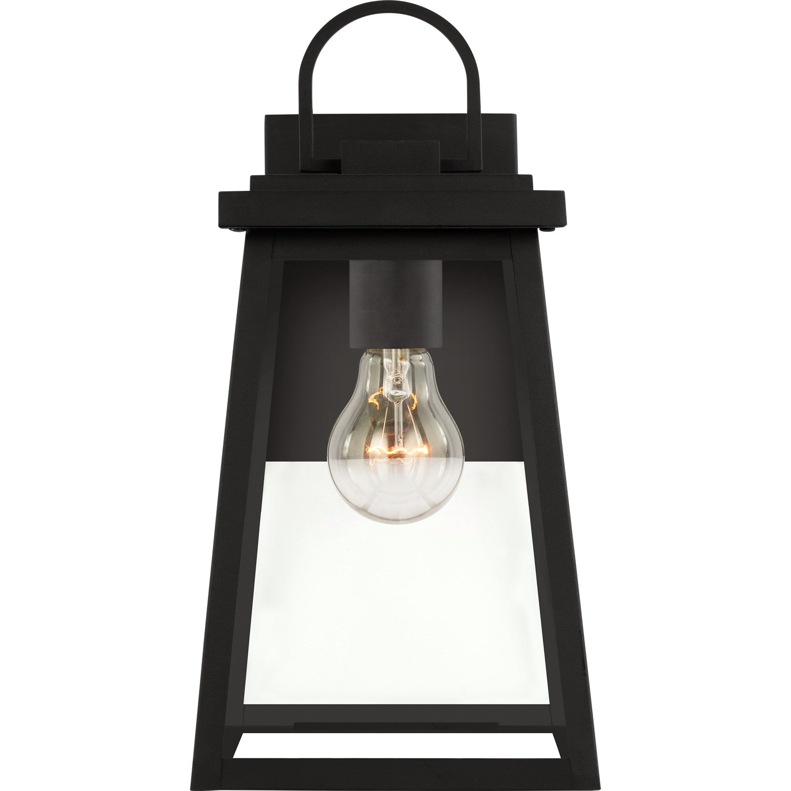 Founders Medium Wall Lantern in Black - Visual Comfort Outdoor Lighting