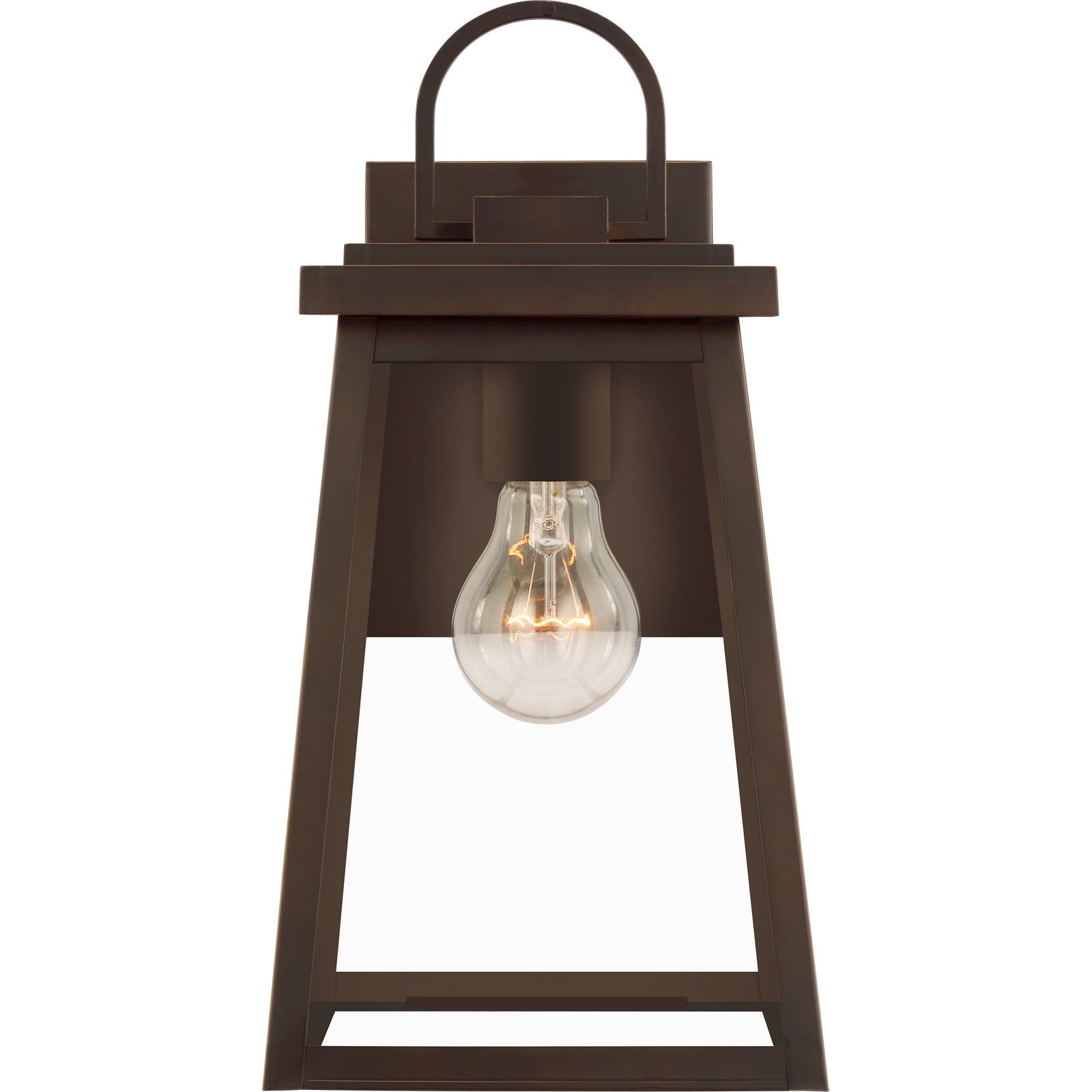 Founders Medium Wall Lantern in Black - Visual Comfort Outdoor Lighting