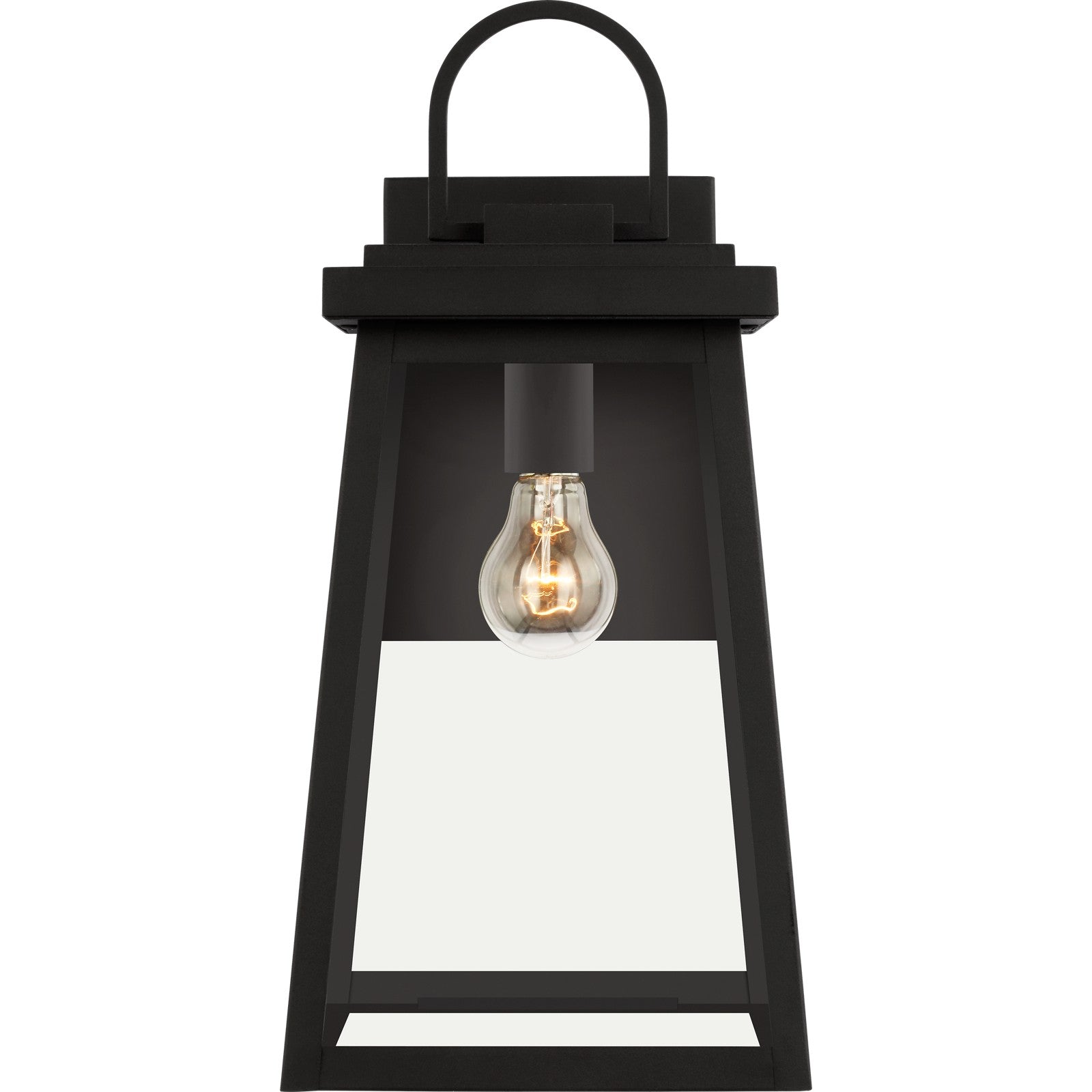Founders Large Wall Lantern in Black - Visual Comfort Outdoor Lighting