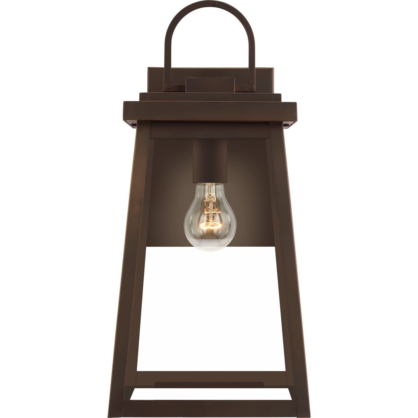 Founders Large Wall Lantern in Black - Visual Comfort Outdoor Lighting