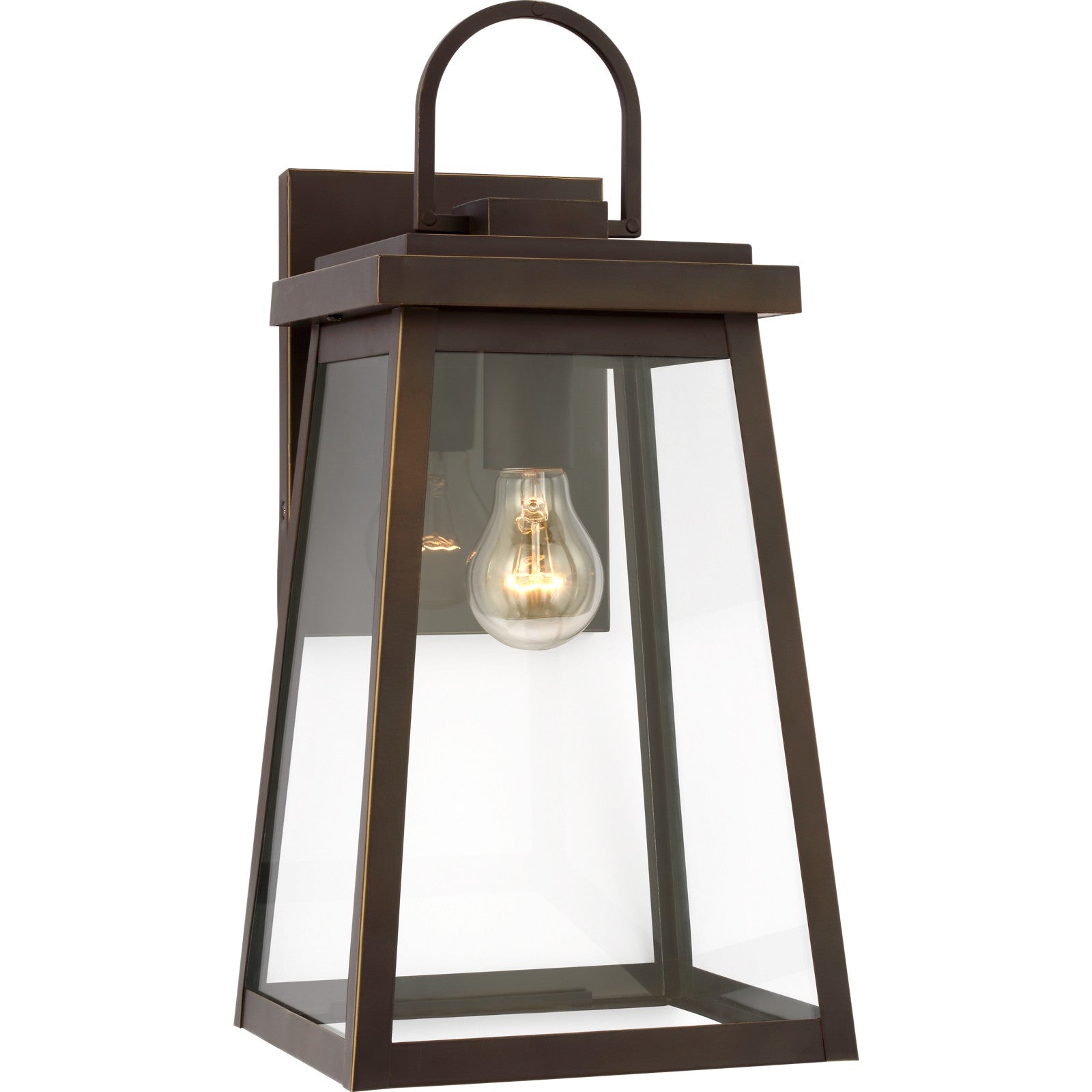Founders Large Wall Lantern in Black - Visual Comfort Outdoor Lighting