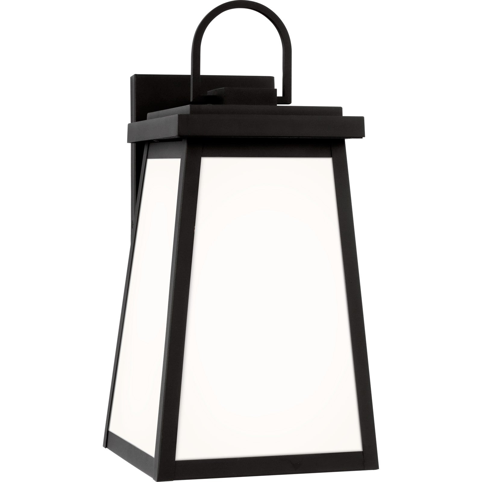 Founders Large Wall Lantern in Black - Visual Comfort Outdoor Lighting