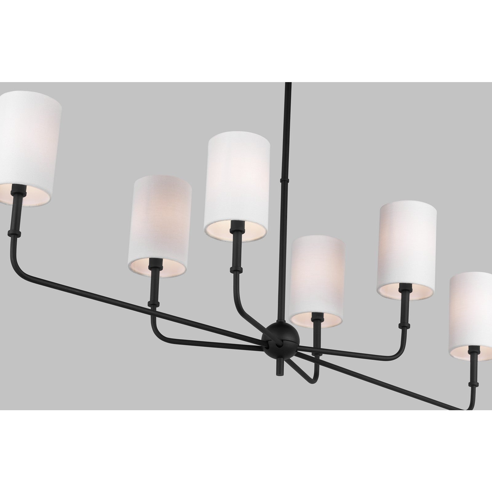 Foxdale Linear Chandelier in Midnight Black - Visual Comfort Ceiling Lights