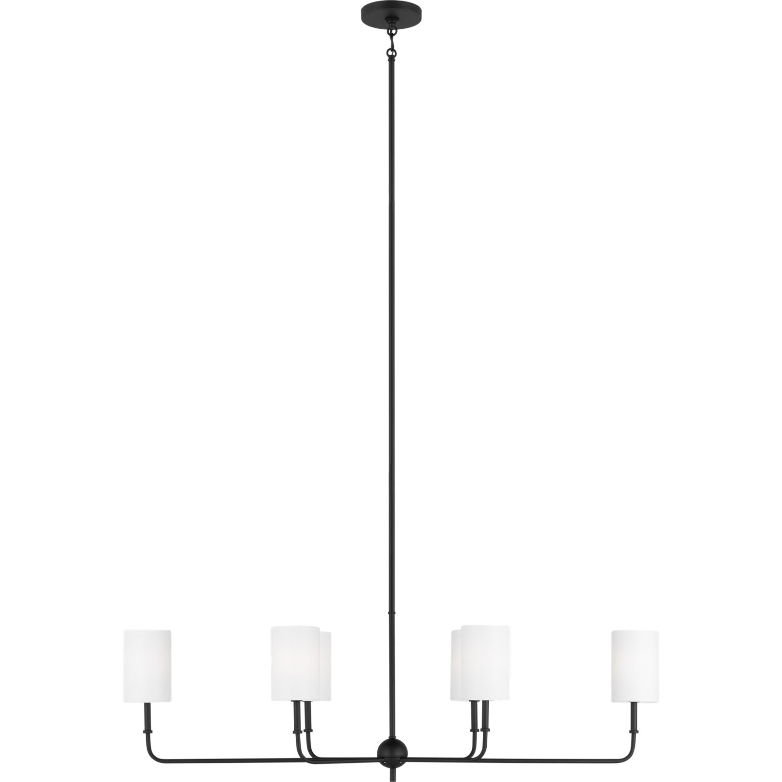 Foxdale Linear Chandelier in Midnight Black - Visual Comfort Ceiling Lights