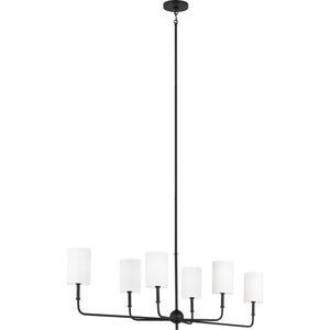 Foxdale Linear Chandelier in Midnight Black - Visual Comfort Ceiling Lights