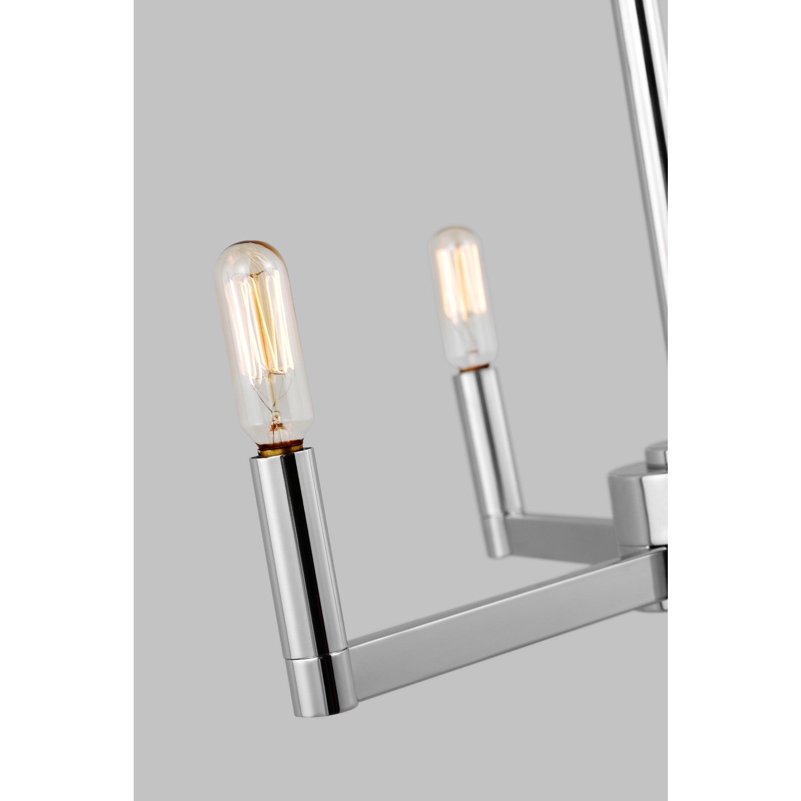 Fullton 3-Light Chandelier in Chrome with No Shade - Visual Comfort Ceiling Lights