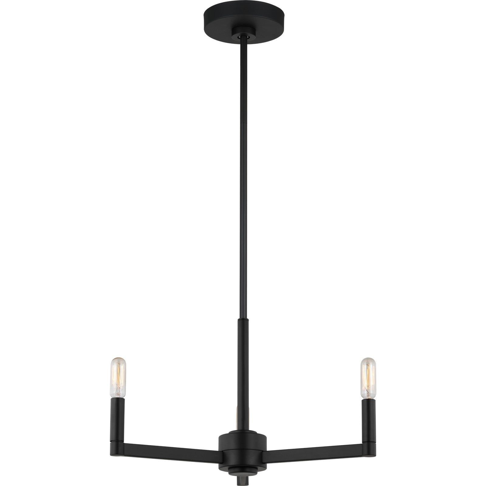 Fullton 3-Light Chandelier in Chrome with No Shade - Visual Comfort Ceiling Lights