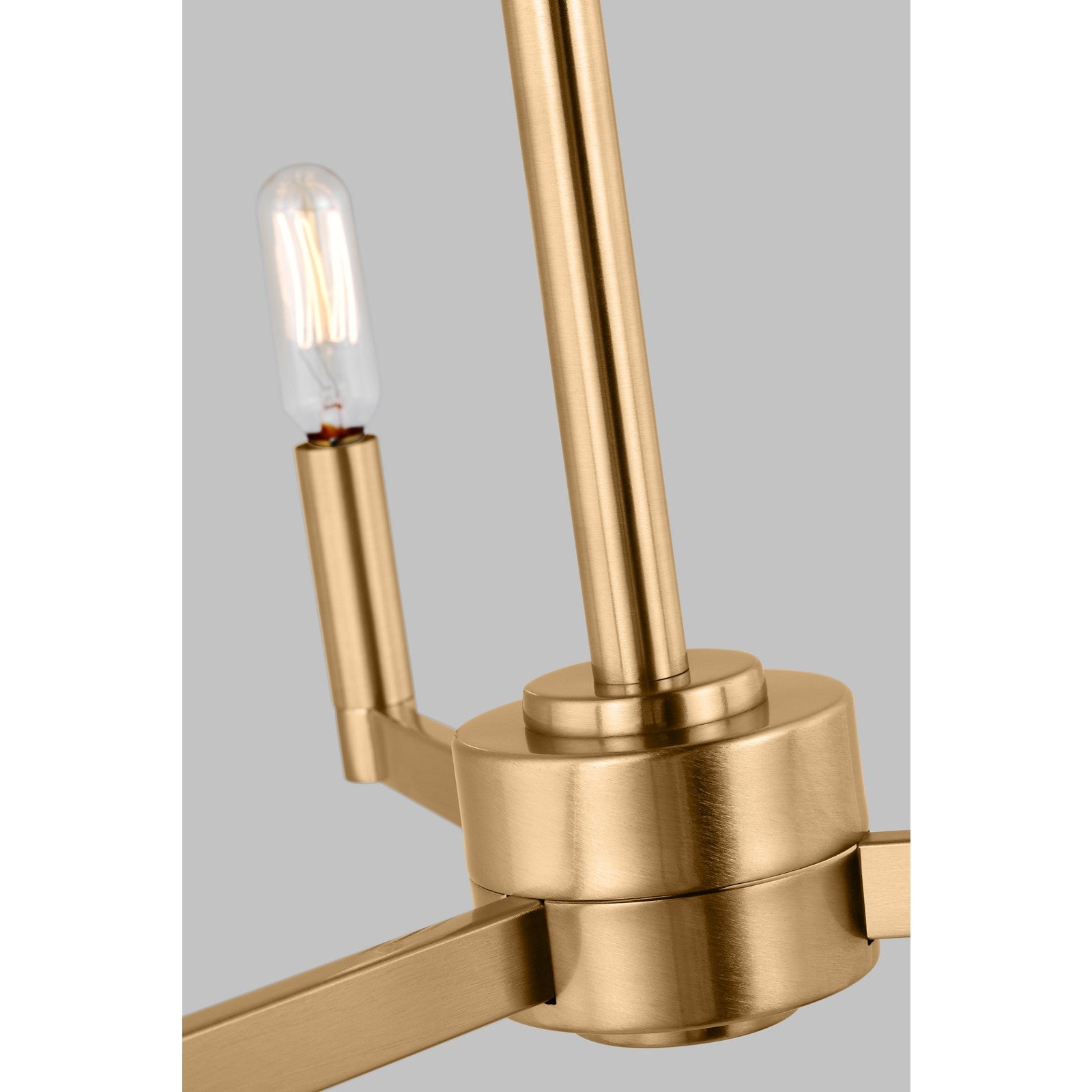 Fullton 3-Light Chandelier in Chrome with No Shade - Visual Comfort Ceiling Lights