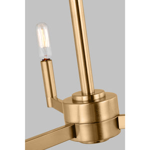 Fullton 3-Light Chandelier in Chrome with No Shade - Visual Comfort Ceiling Lights