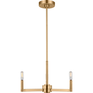 Fullton 3-Light Chandelier in Chrome with No Shade - Visual Comfort Ceiling Lights