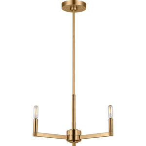 Fullton 3-Light Chandelier in Chrome with No Shade - Visual Comfort Ceiling Lights