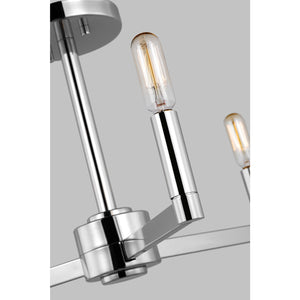 Fullton Semi Flush Mount in Chrome with No Shade - Visual Comfort Ceiling Lights