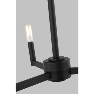 Fullton Semi Flush Mount in Chrome with No Shade - Visual Comfort Ceiling Lights