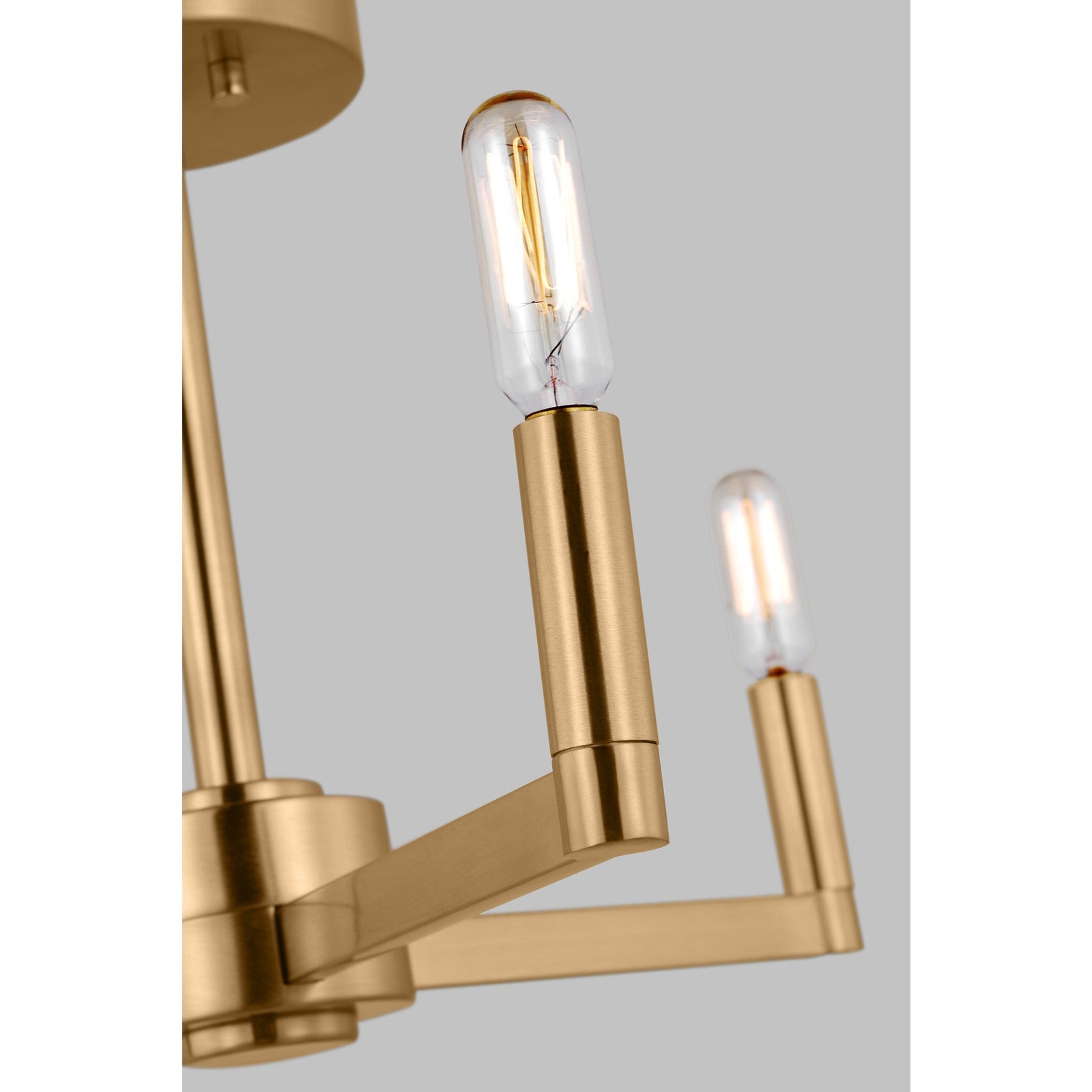 Fullton Semi Flush Mount in Chrome with No Shade - Visual Comfort Ceiling Lights