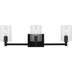 Fullton Three Light Wall / Bath Midnight Black - Visual Comfort Wall Lights