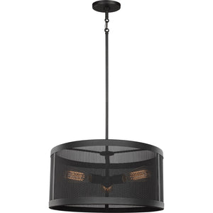 Gereon Three Light Pendant in Black - Visual Comfort Ceiling Lights