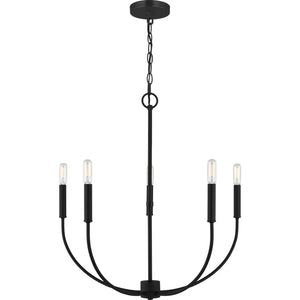 Greenwich 5-Light Chandelier in Midnight Black - Visual Comfort Ceiling Lights