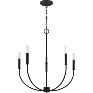 Greenwich 5-Light Chandelier in Midnight Black - Visual Comfort Ceiling Lights