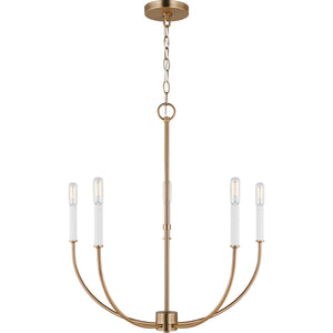 Greenwich 5-Light Chandelier in Midnight Black - Visual Comfort Ceiling Lights