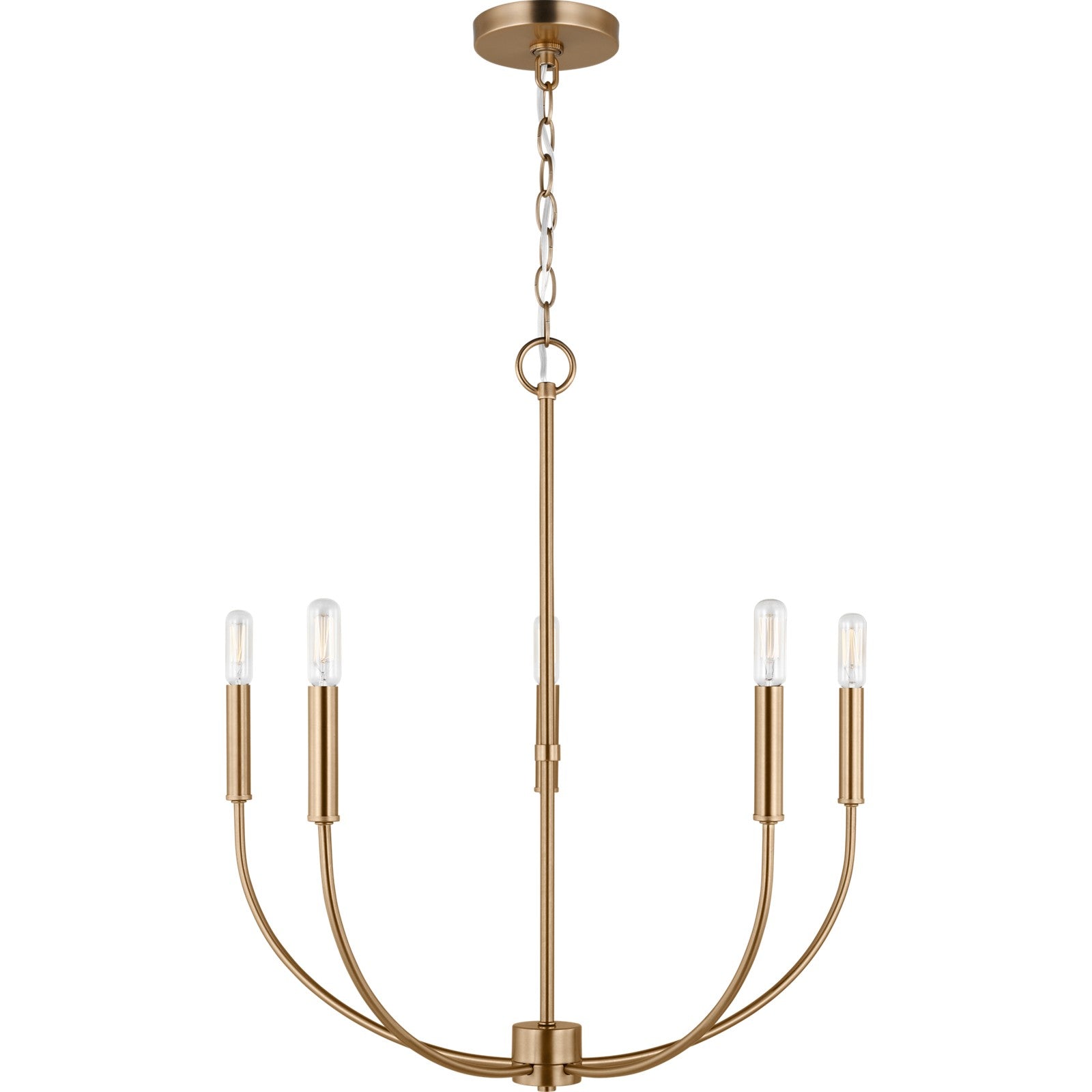 Greenwich 5-Light Chandelier in Midnight Black - Visual Comfort Ceiling Lights