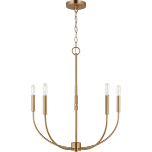 Greenwich 5-Light Chandelier in Midnight Black - Visual Comfort Ceiling Lights