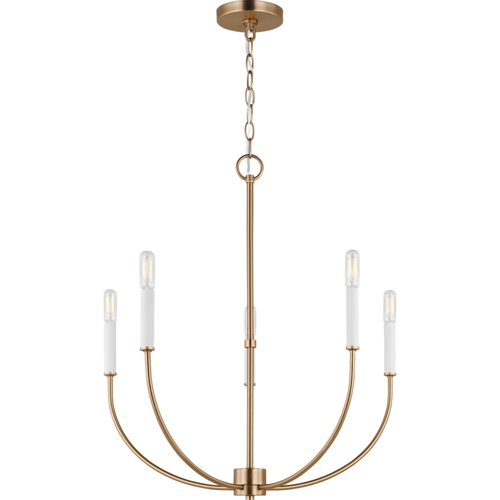Greenwich 5-Light Chandelier in Midnight Black - Visual Comfort Ceiling Lights