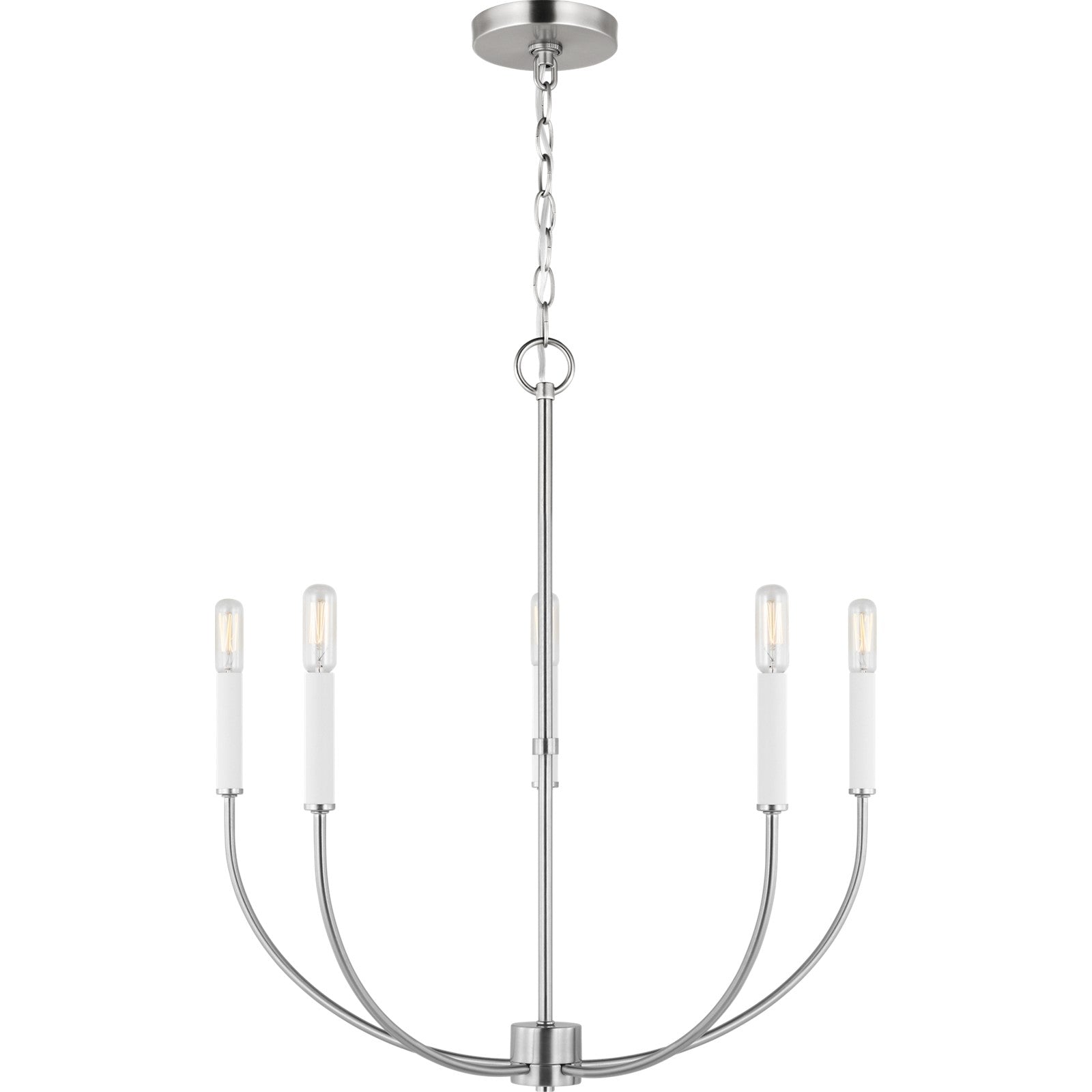 Greenwich 5-Light Chandelier in Midnight Black - Visual Comfort Ceiling Lights