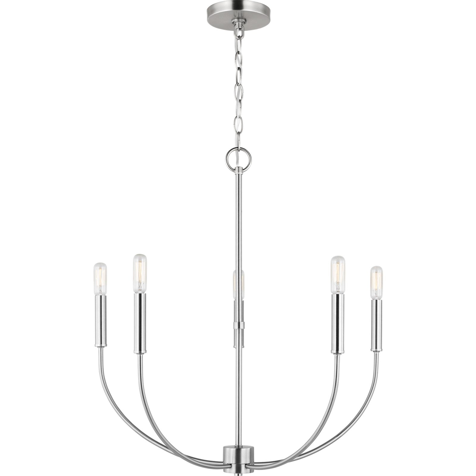 Greenwich 5-Light Chandelier in Midnight Black - Visual Comfort Ceiling Lights