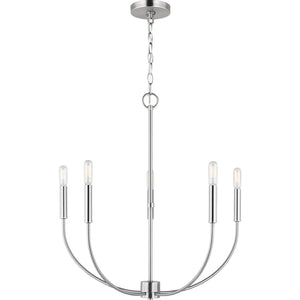 Greenwich 5-Light Chandelier in Midnight Black - Visual Comfort Ceiling Lights