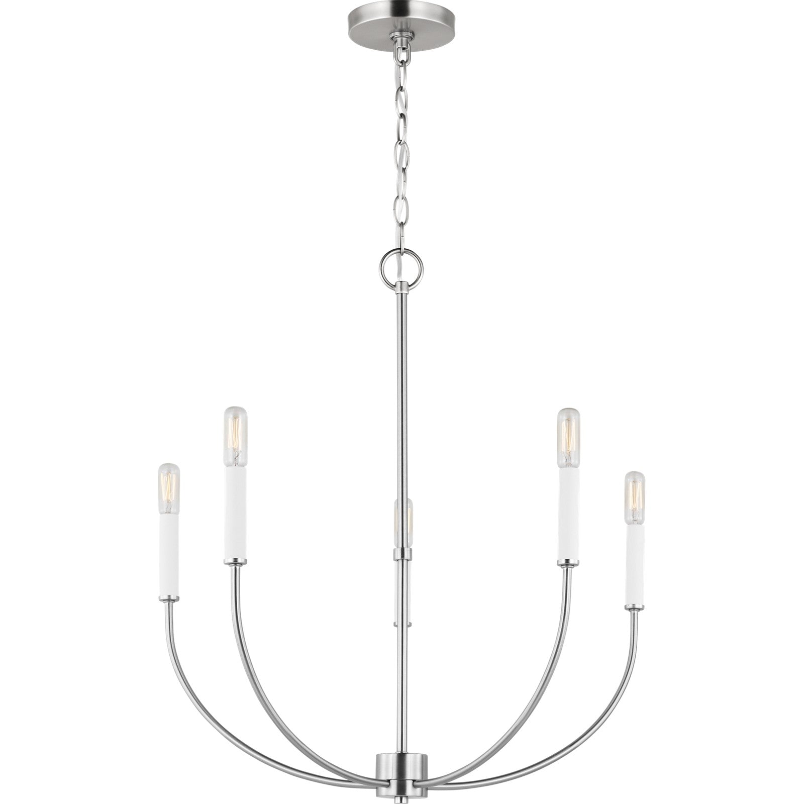 Greenwich 5-Light Chandelier in Midnight Black - Visual Comfort Ceiling Lights