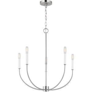Greenwich 5-Light Chandelier in Midnight Black - Visual Comfort Ceiling Lights