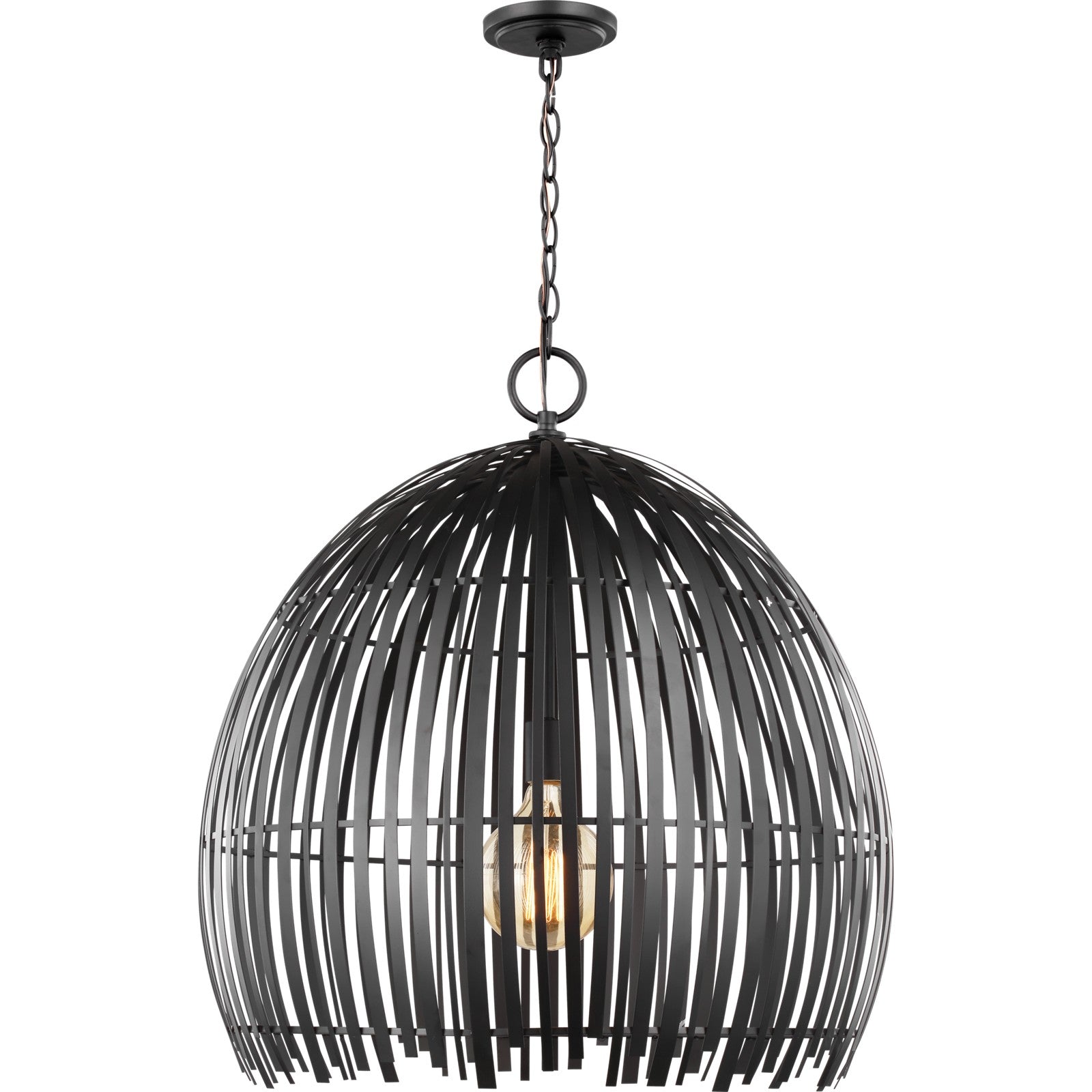 Hanalei Large Pendant in Midnight Black - Visual Comfort Ceiling Lights