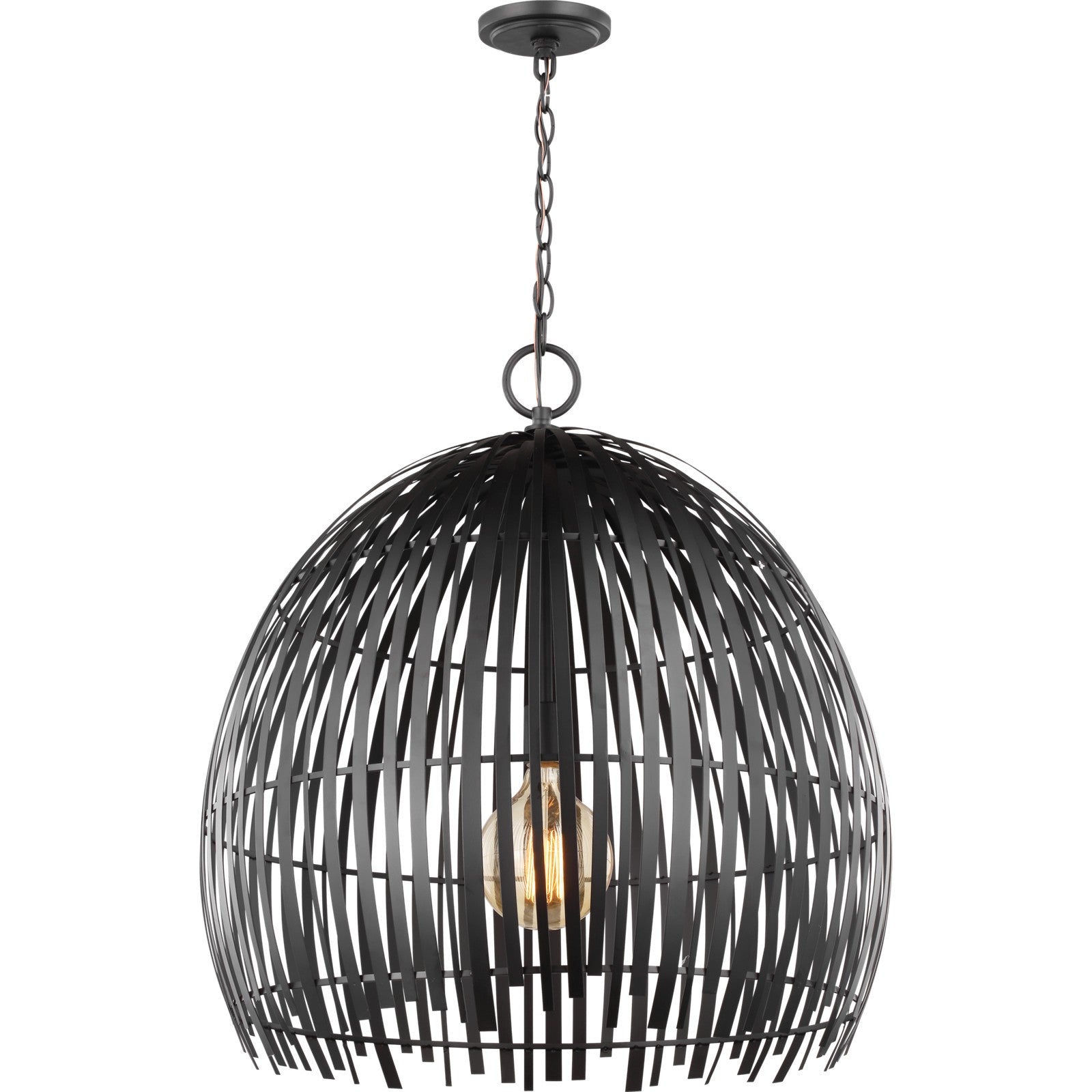 Hanalei Large Pendant in Midnight Black - Visual Comfort Ceiling Lights